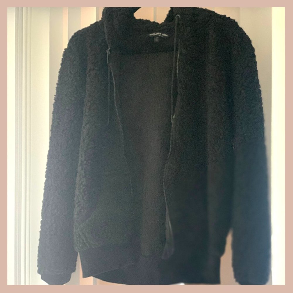 Fuzzy Zip Up Jacket
